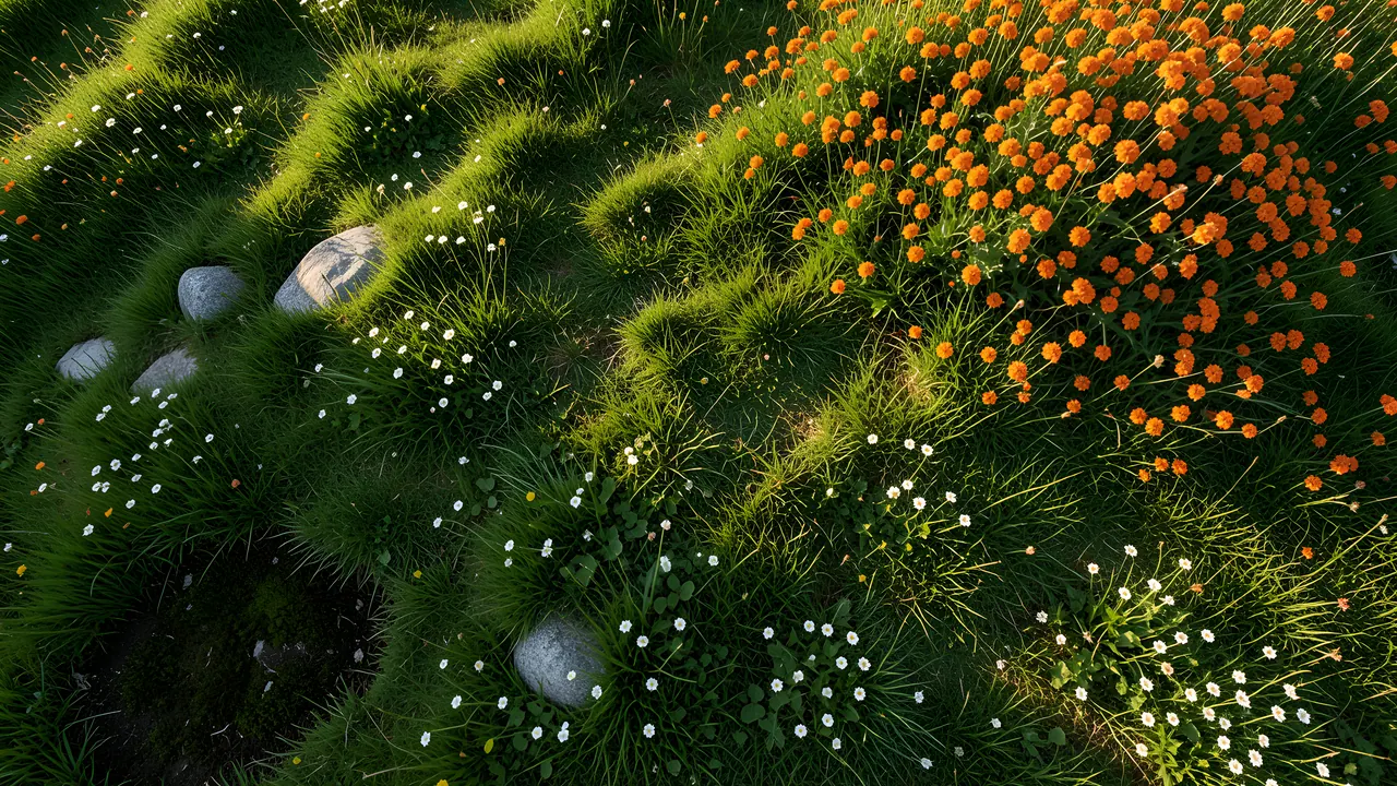Alpine Meadow, Nature background