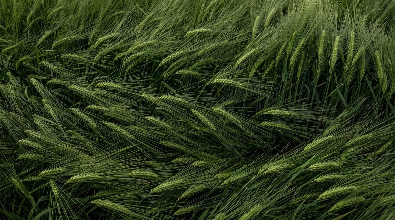 Wind-Combed Barley, Nature background