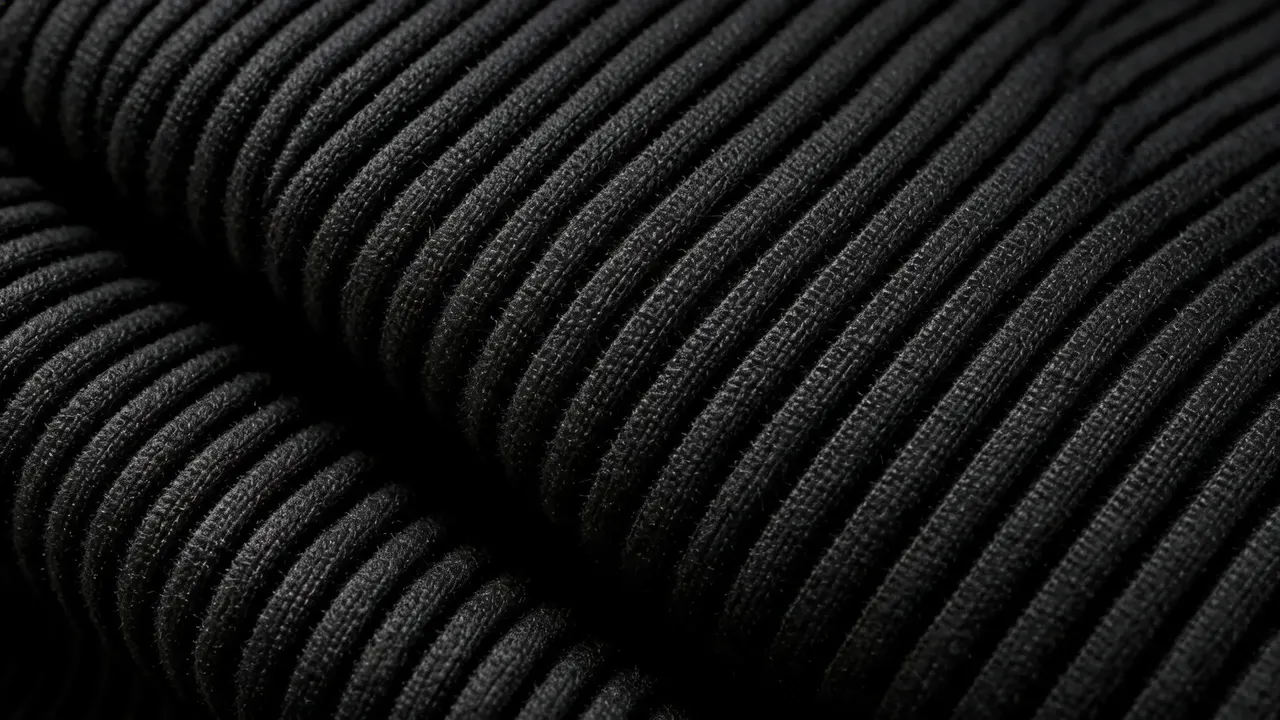 Black Ribbed Folds Ink, Cinematic background