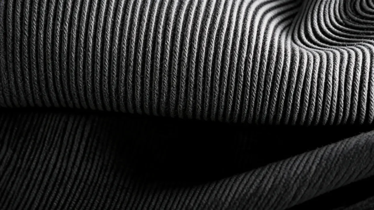 Black Ribbed Folds, Cinematic background