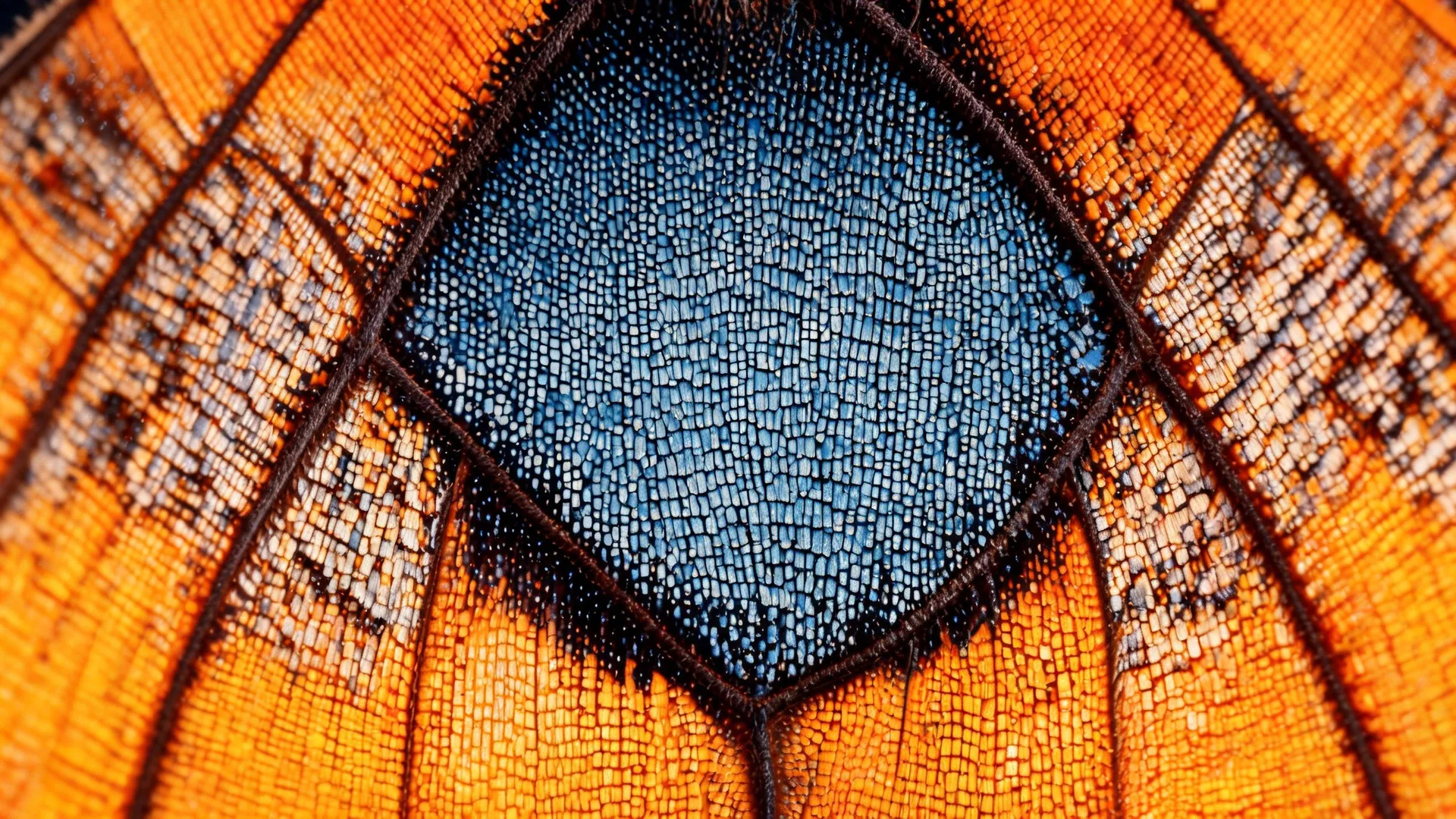 Butterfly Wing Macro Amber, Nature background