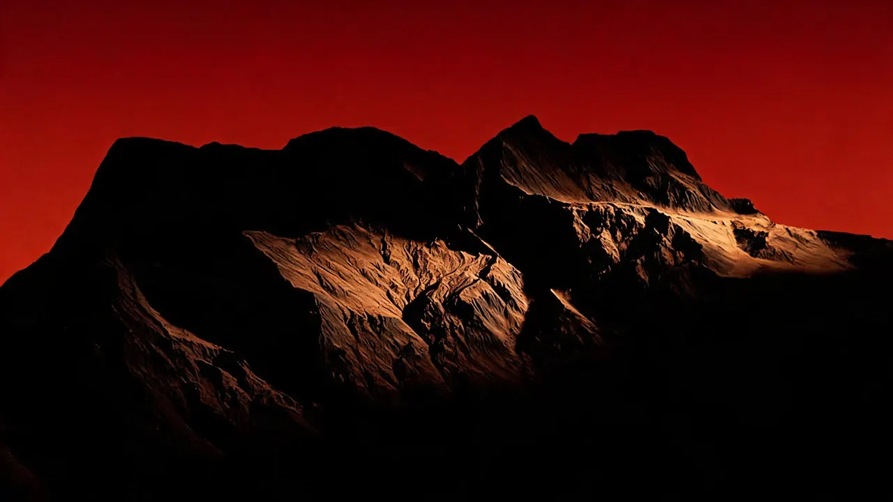 Cliffs, Neon background