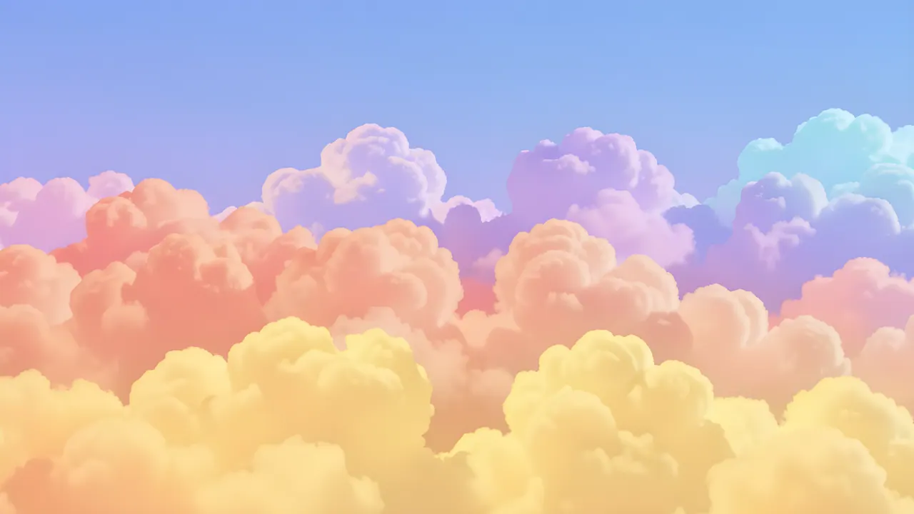 Cloud Drift, Pastel background