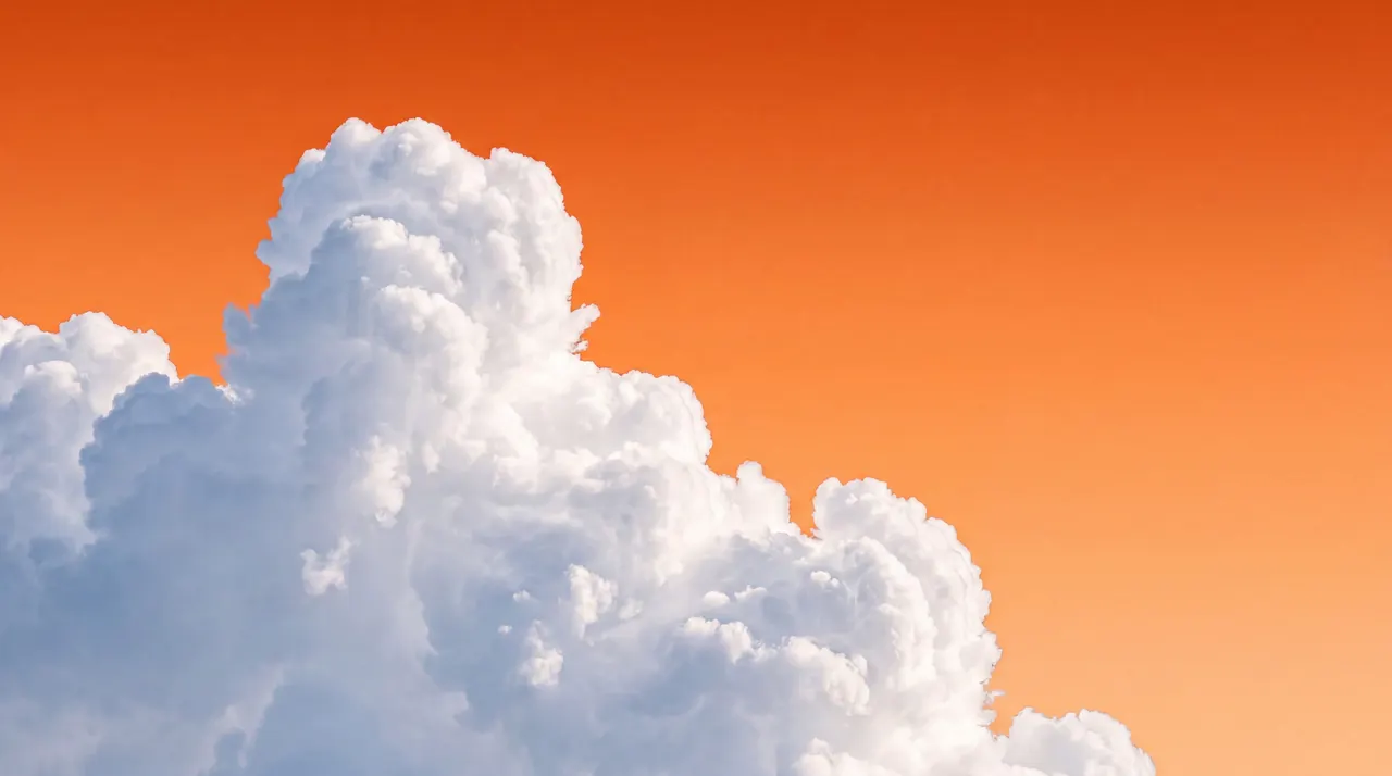 Cloud on Orange, Cinematic background
