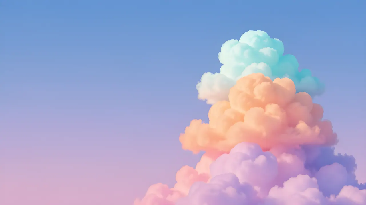 Cotton Sky, Pastel background