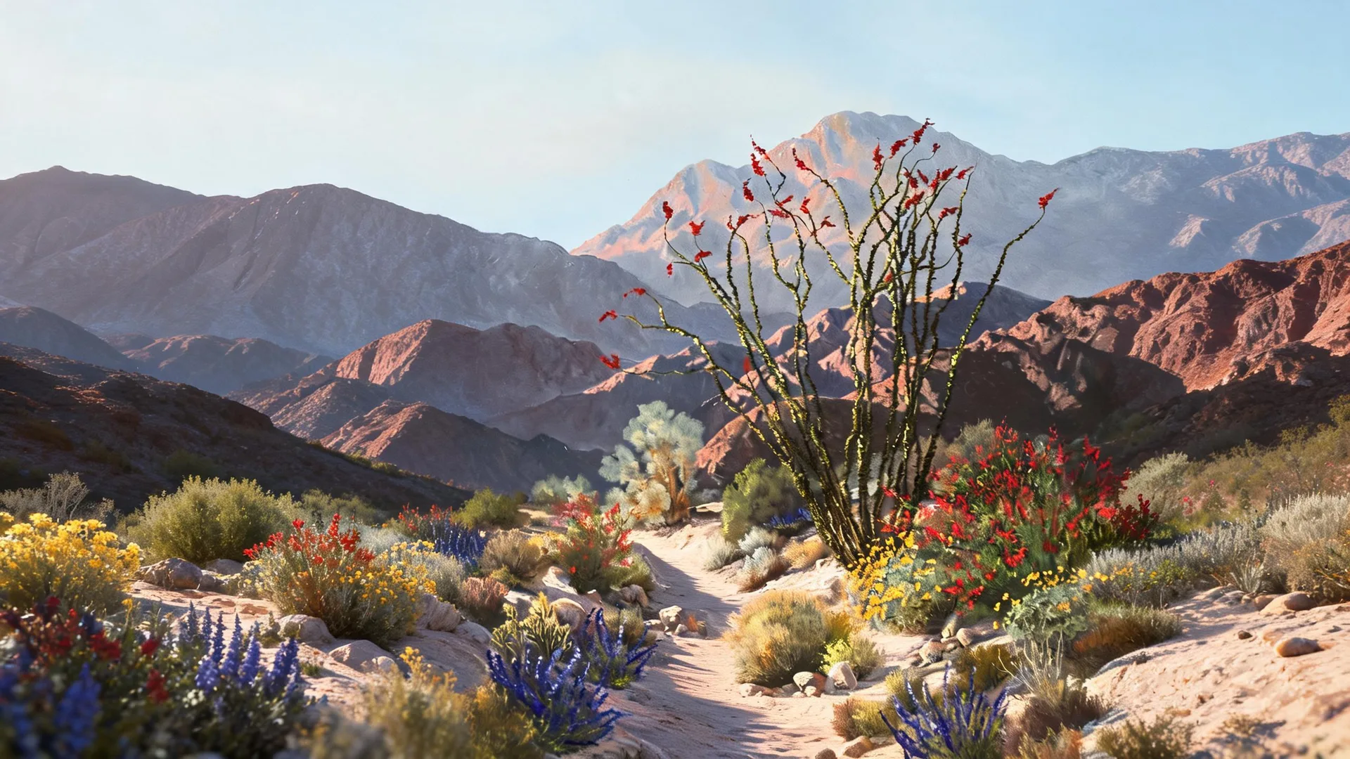 Desert Ocotillo Mountains, Gradients background