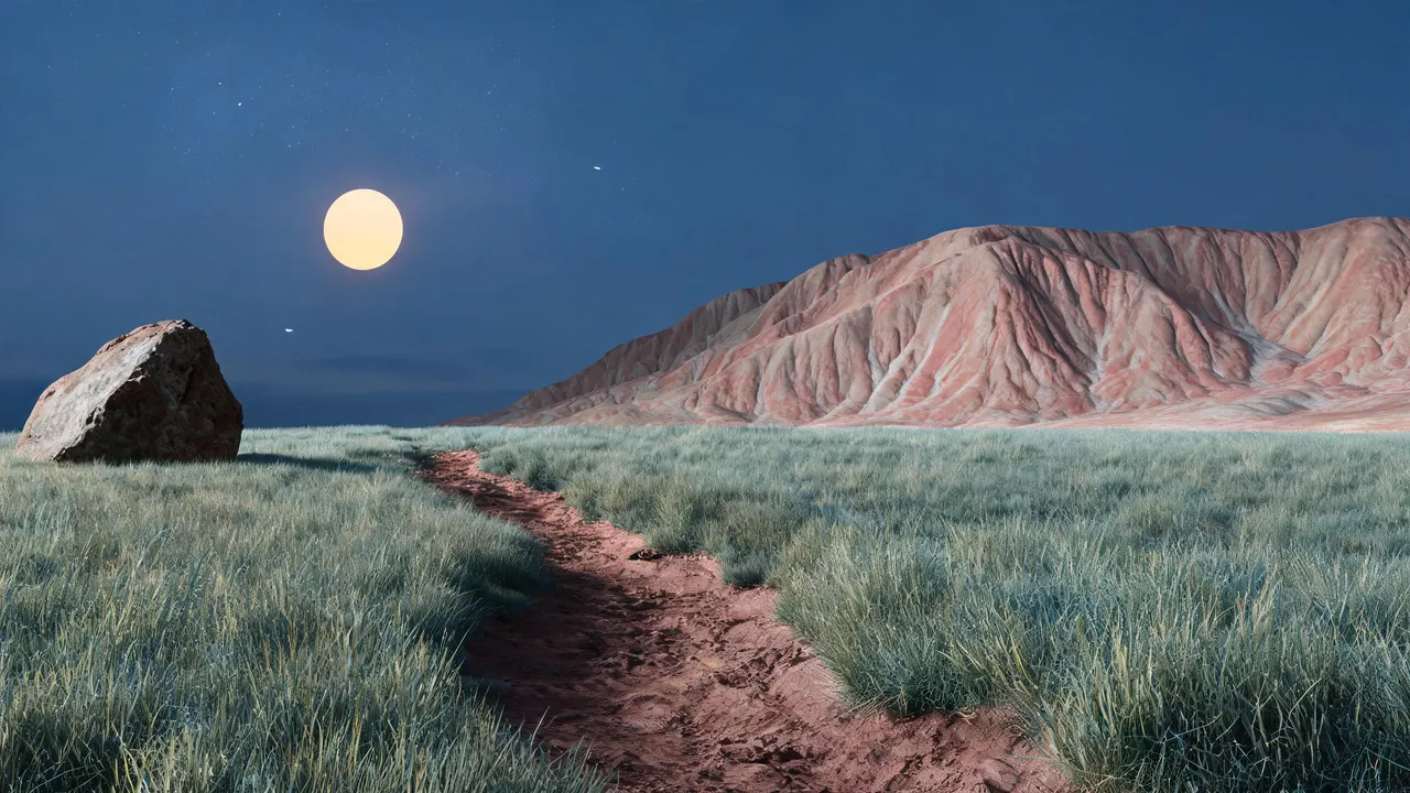 Moon Path Azure 2, Gradients background