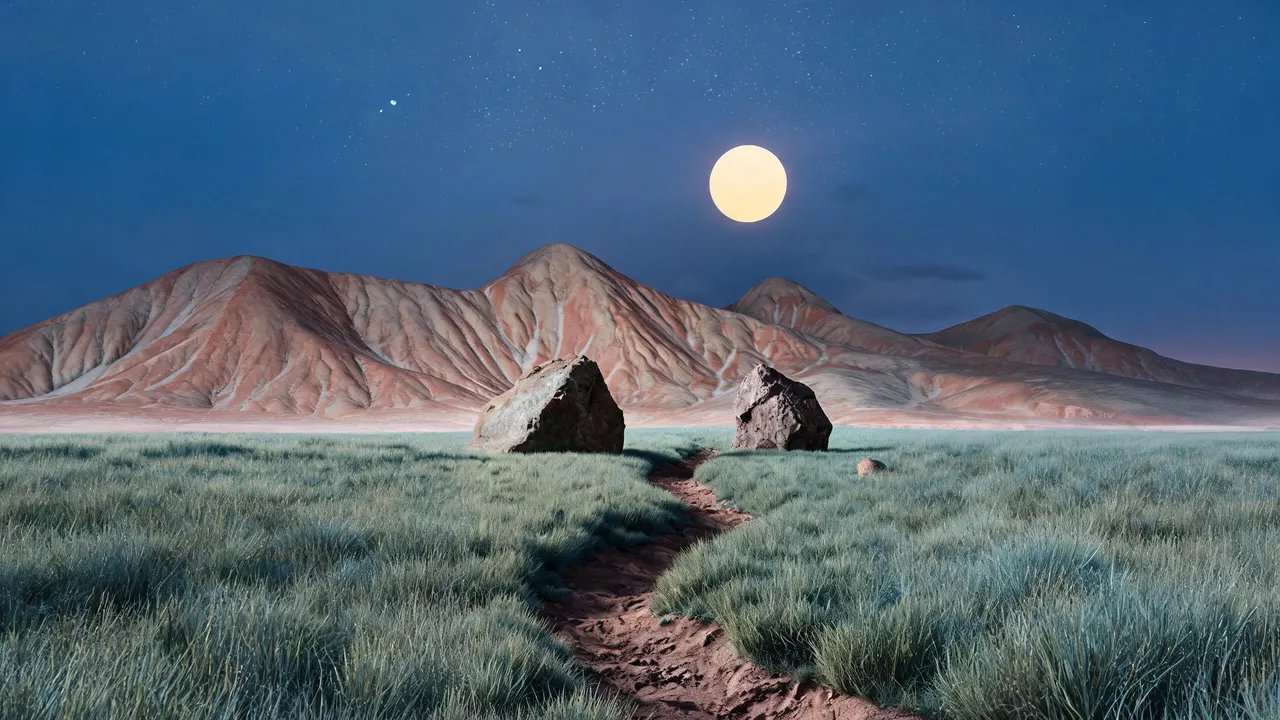 Moon Path Azure 3, Gradients background