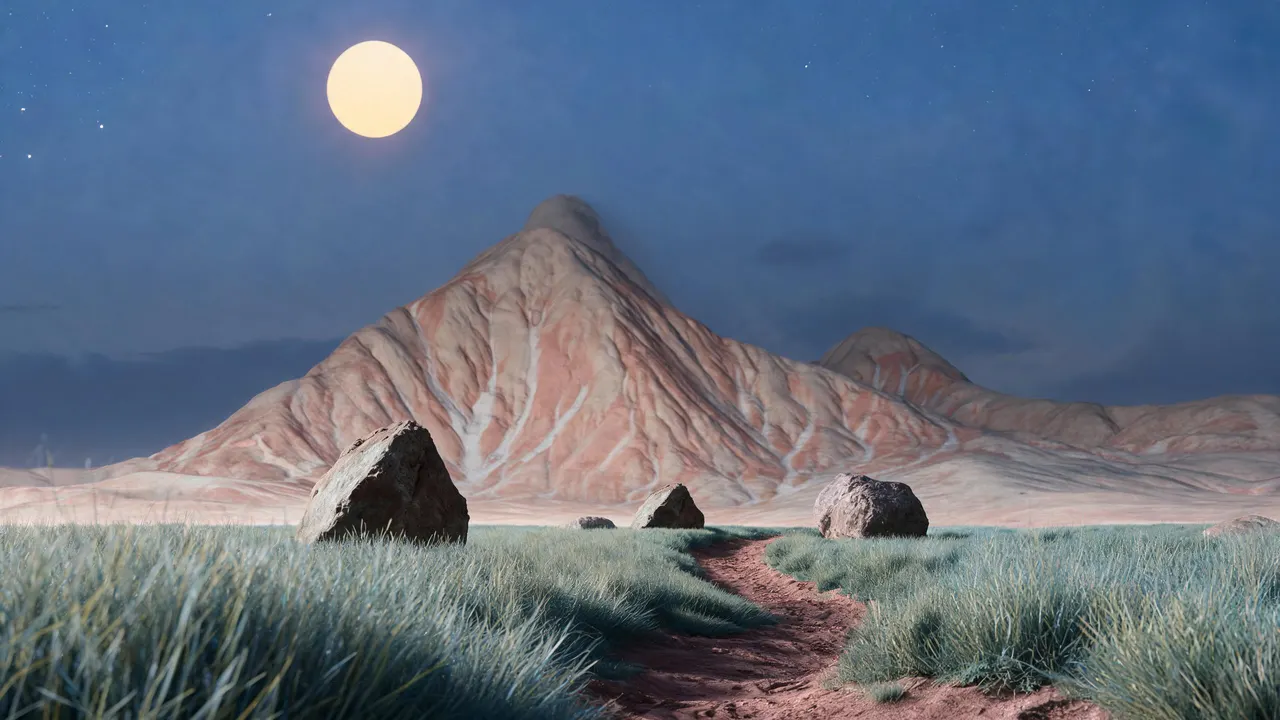 Moon Path Azure, Gradients background
