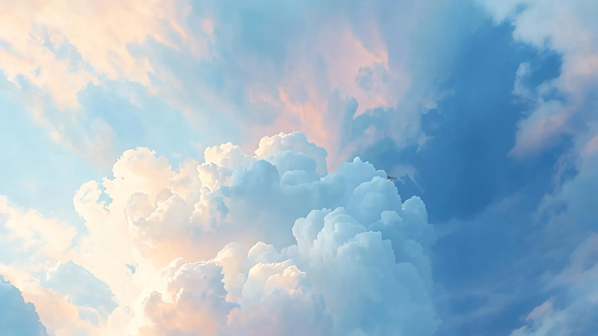 Pastel Cloud Sky Amber, Pastel background