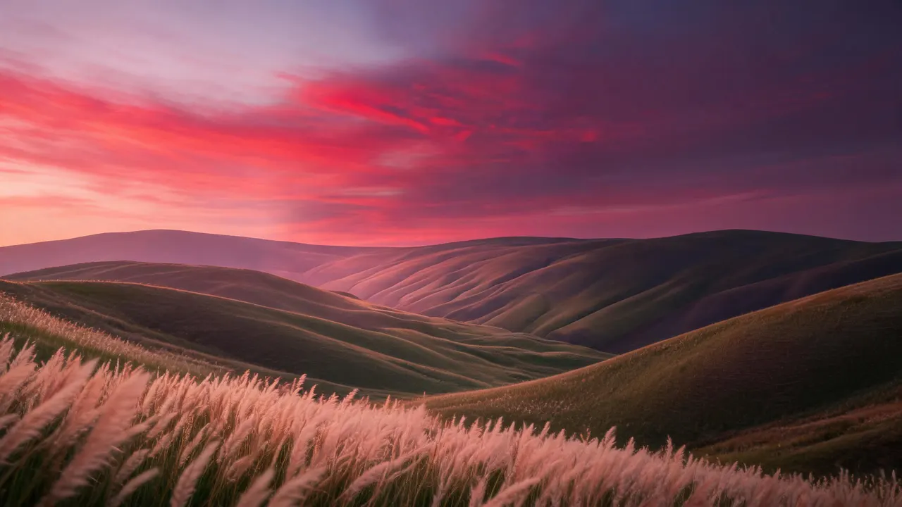 Pink Hills Magenta, Gradients background