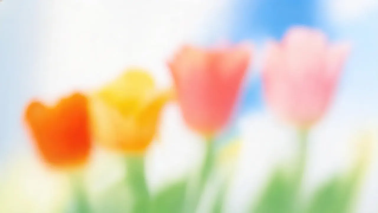 Soft Spring Flowers Ivory 2, Pastel background