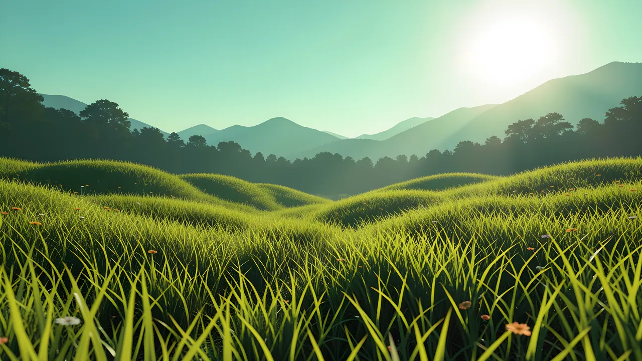 Sunlit Meadow, Nature background