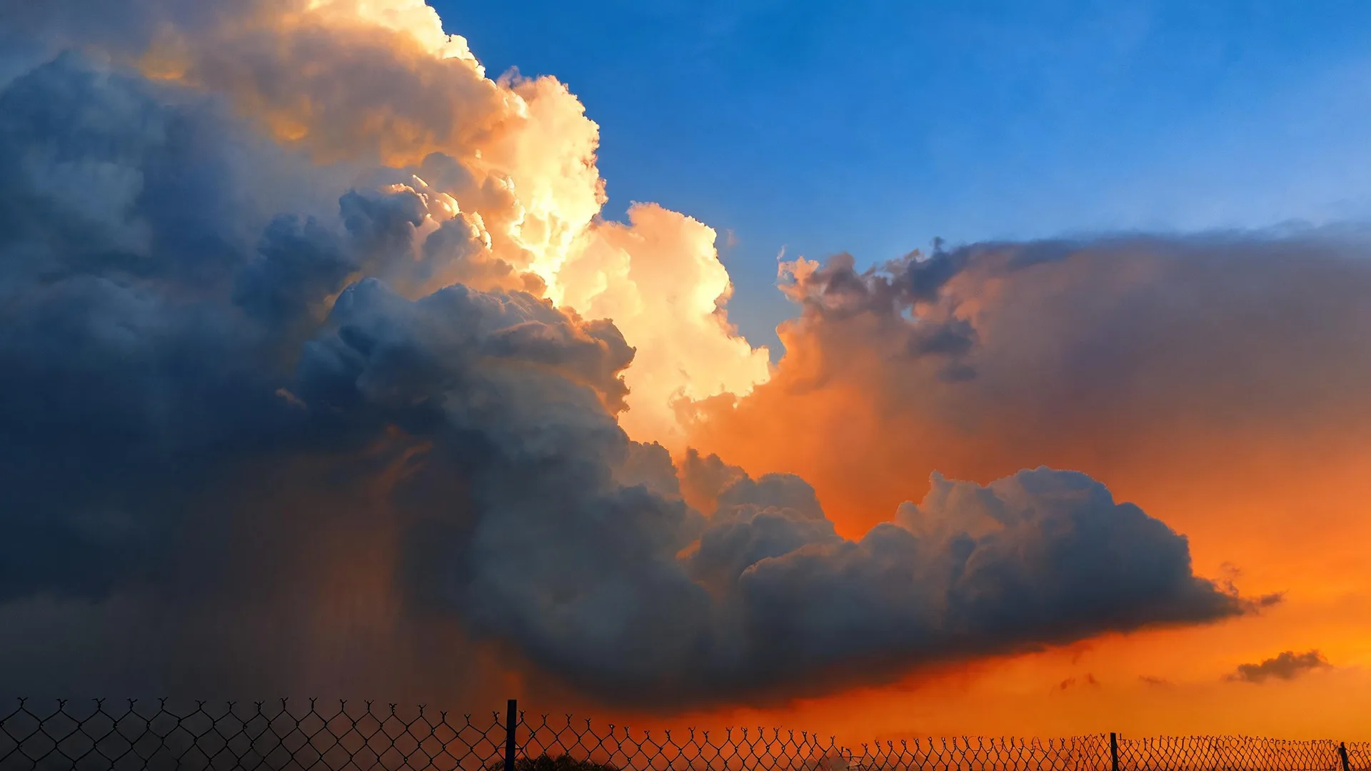 Sunset Storm Clouds background