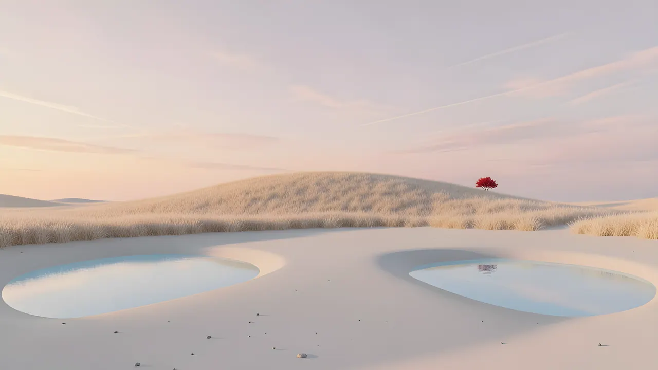 Twin Ponds, Pastel background