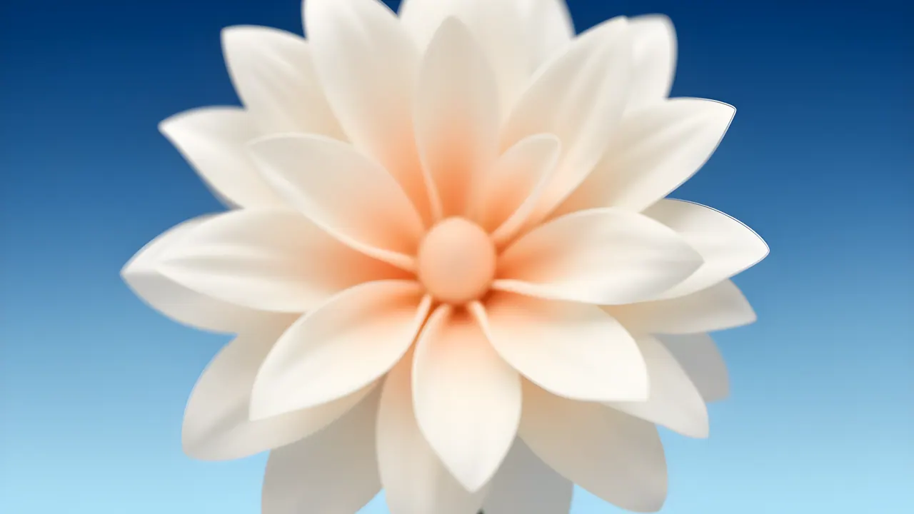 White Dahlia, Nature background